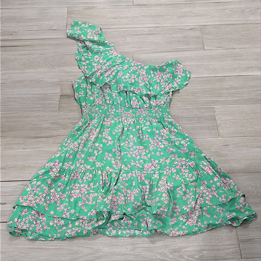 Draper James Green One Shoulder Dress - Picture 4 of 7